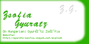 zsofia gyuratz business card